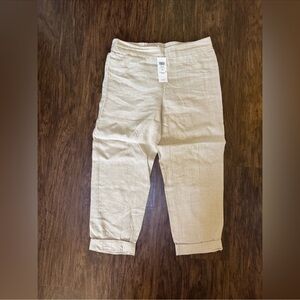 Eileen Fisher linen straight ankle pant inseam 26” and 38” length size SP